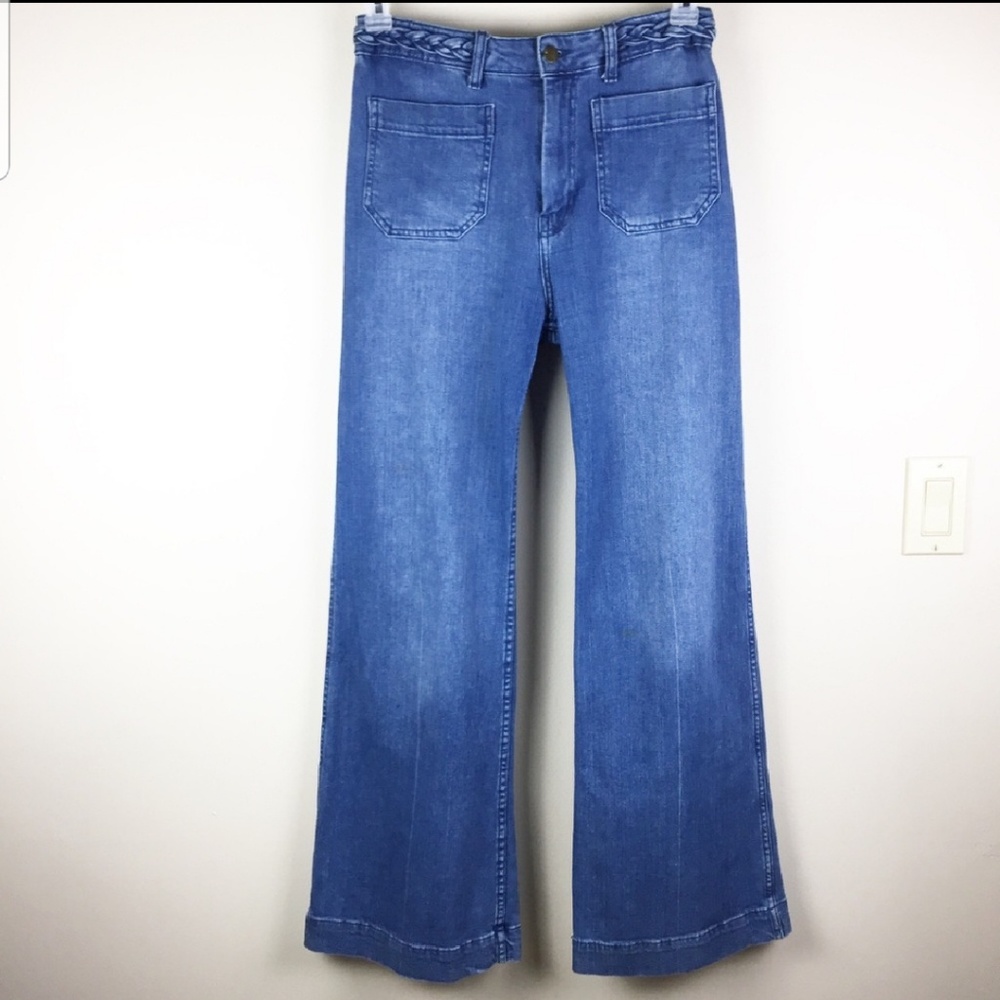 H&M High waist 70s style flare denim Jeans size 10